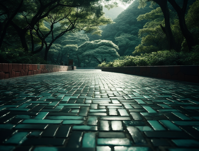 实拍空旷的广场和自然公园的山景,高清,摄影图,摄影图片,图片大全,摄影图免费下载